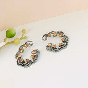 Champagne Moon Earrings